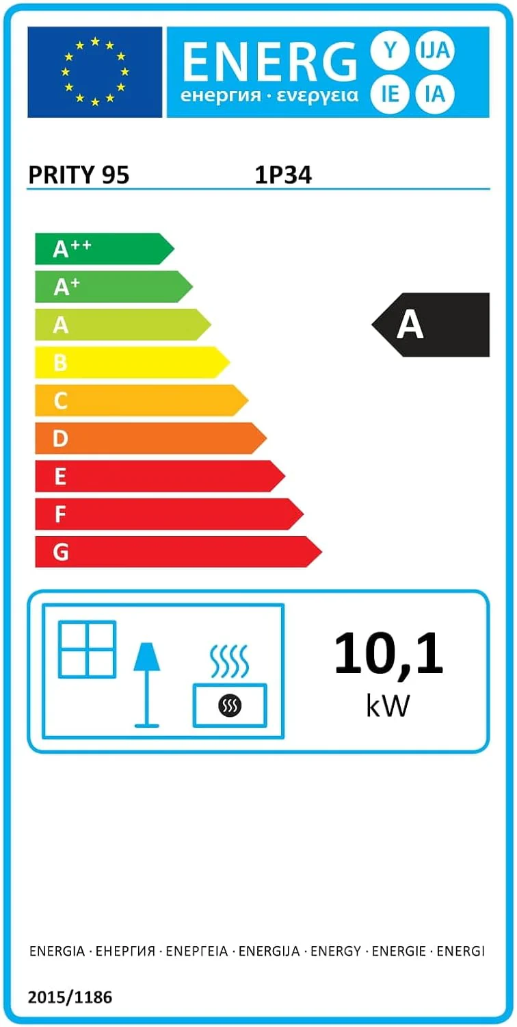 Holzofen f��r Festbrennstoff. Heizleistung: 10 kW. Ofen
