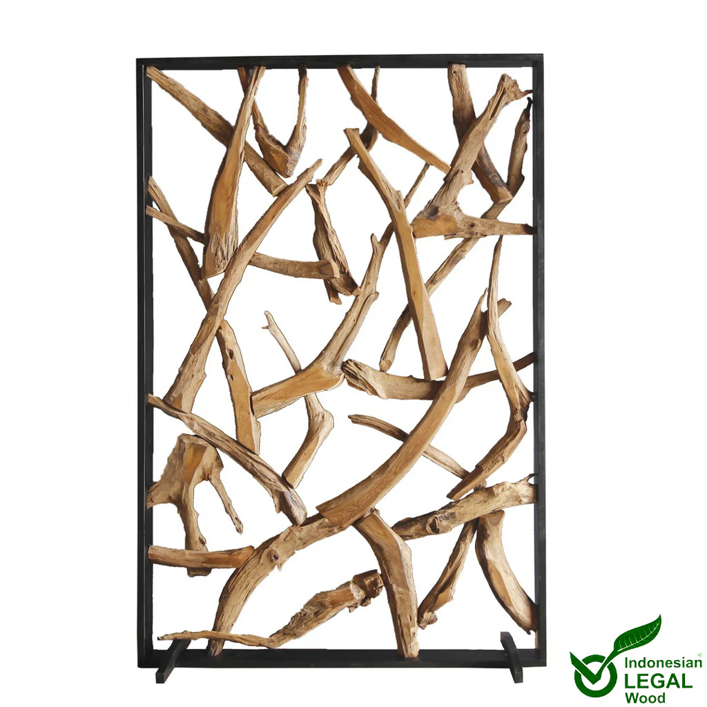 MAZE Raumteiler Teakholz 120cm x 180cm