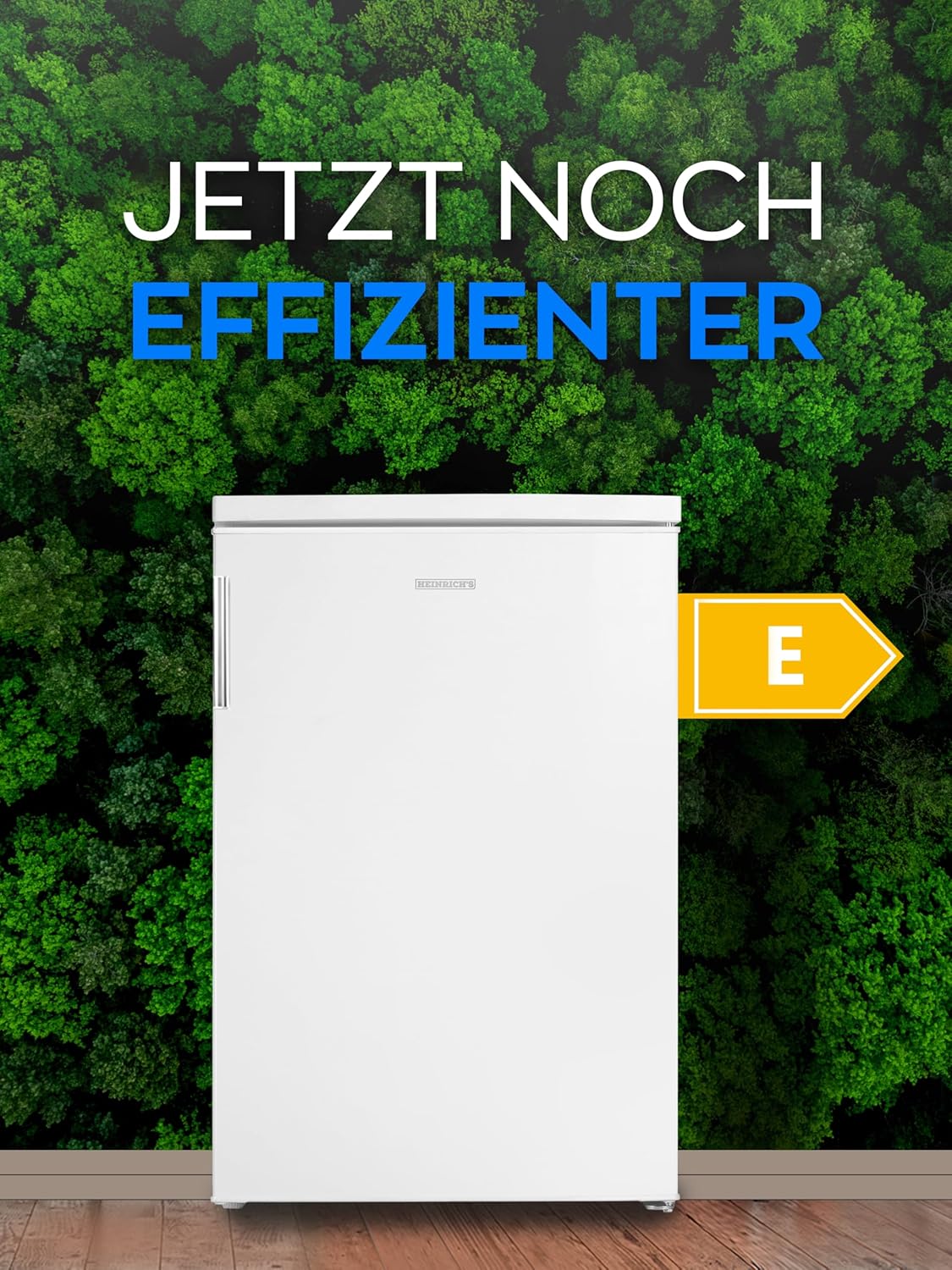 HEINRICHS Getränkekühlschrank 120L klein kompakt leise: 40db mit Gefrierfach( 13L) Mini-Bar; Tisch-Kühlschrank; Mini Kühlschrank mit Gefrierfach; perfekt geeignet für Büro Camping Garten Outdoor,weiß