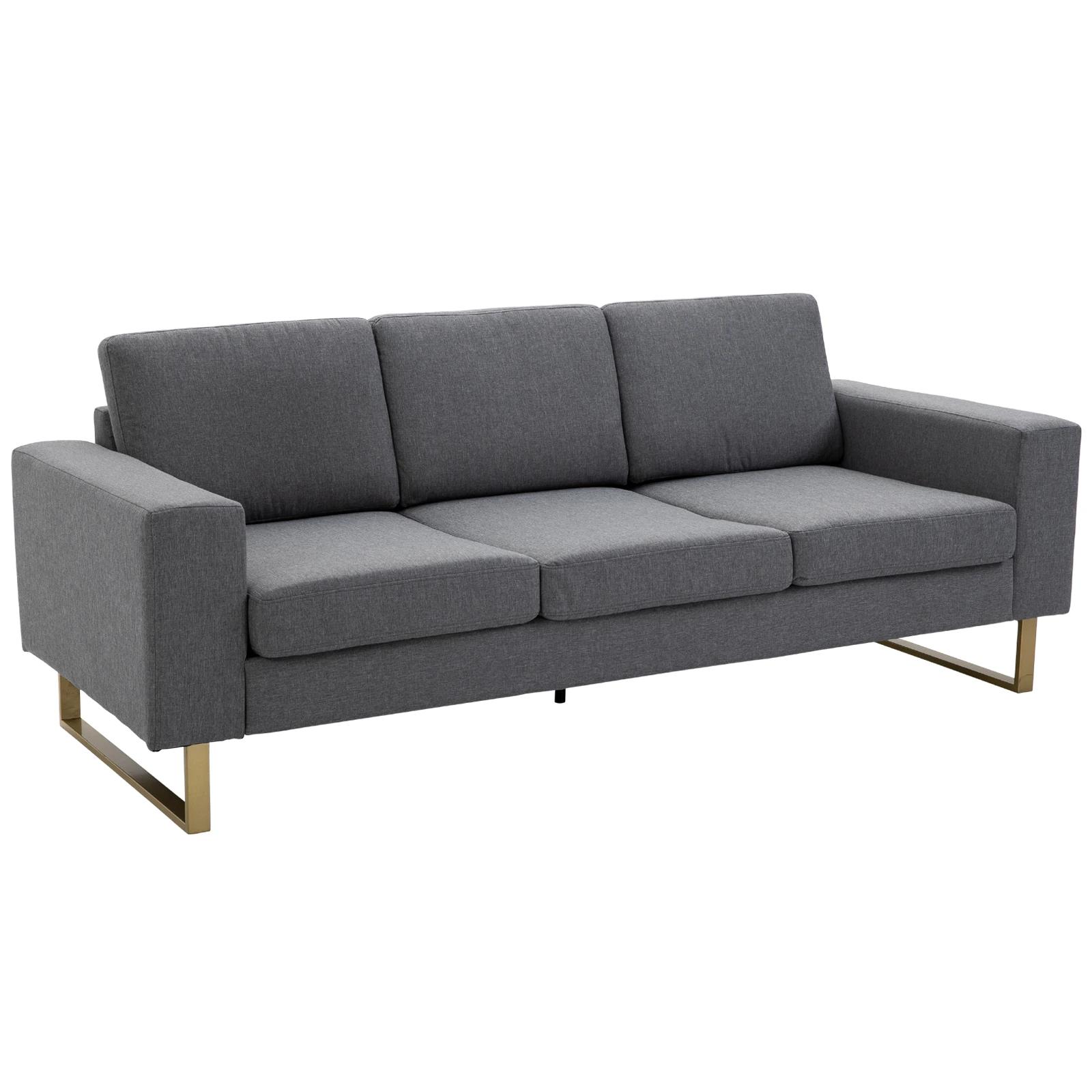 bank gestoffeerde 3-zitsbank tv-fauteuil gestoffeerde bank loungebank kussen