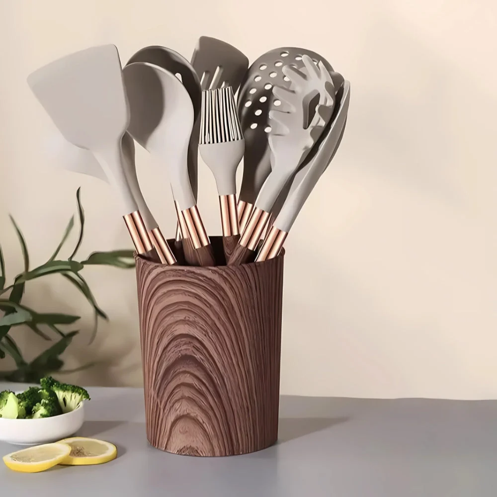 K��chenhelfer Set aus Silikon 10 St��ck f��r Kochen und Backen