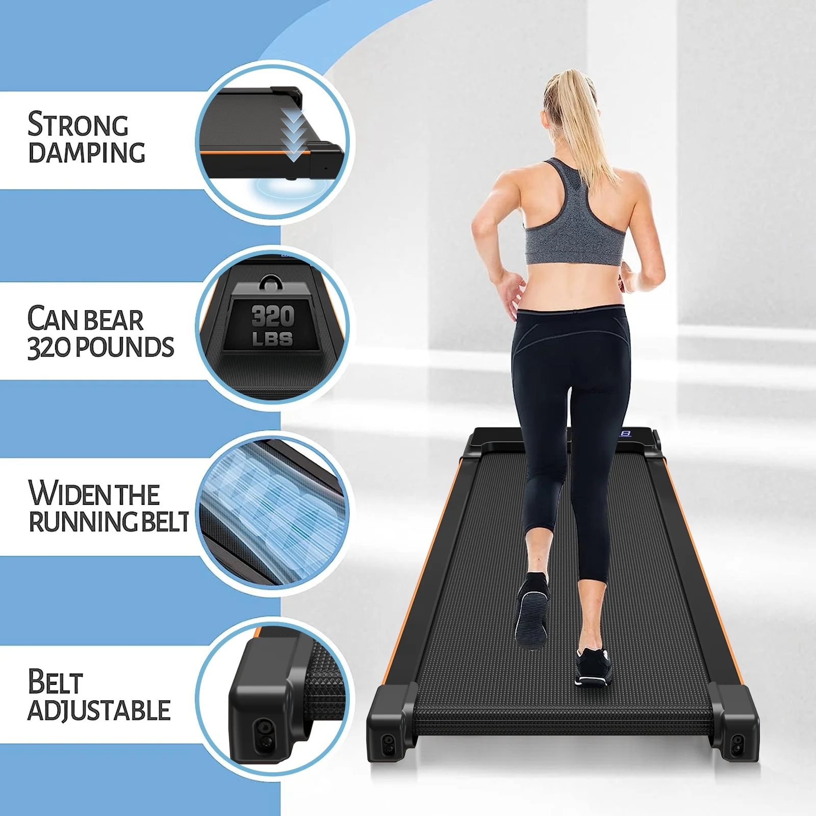 2025 CoolHut loopband onder het bureau, opvouwbare 2-in-1 loopband, draagbaar voor wandelen, joggen en gebruik op kantoor thuis, stille 2,5 PK motor, LED-display en afstandsbediening, zwart