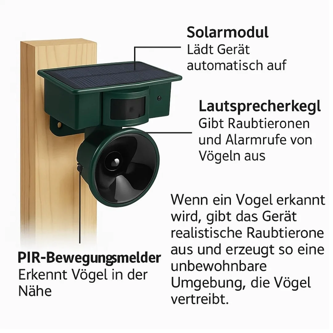 Vogelabwehr Ger?t f��r Balkon und Garten gegen Tauben