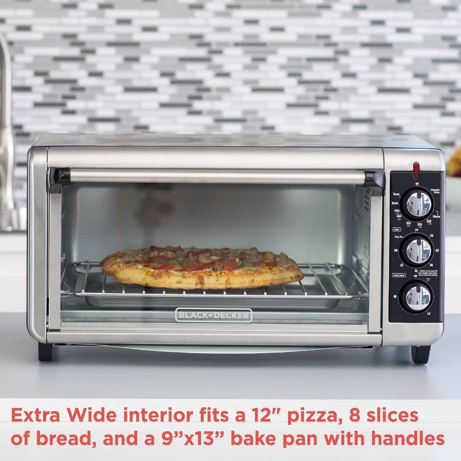 Extra Brede Aanrecht Convector-Oven en Broodrooster voor 8 Sneden