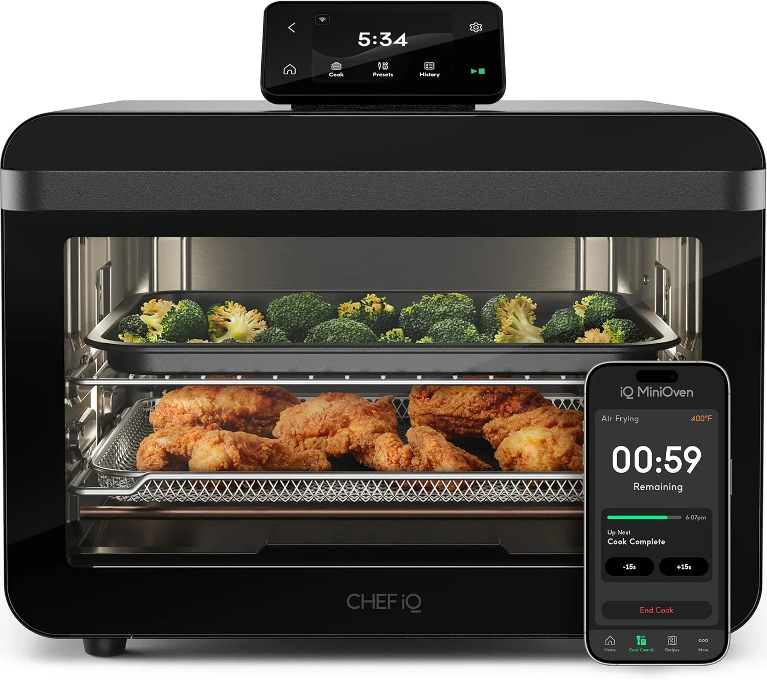CHEF iQ Smart Pressure Cooker with WiFi and Built-in Scale - Easy-to-Use 10-in-1 Multicooker