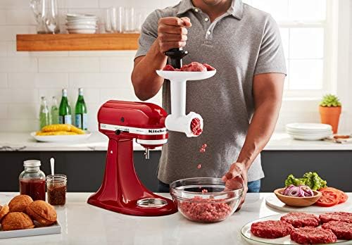 KitchenAid Artisan Küchenmaschine mit Gemüseschneider, Fleischwolf und vielem Zubehör, 5KSM175PSEER (Empire Rot)
