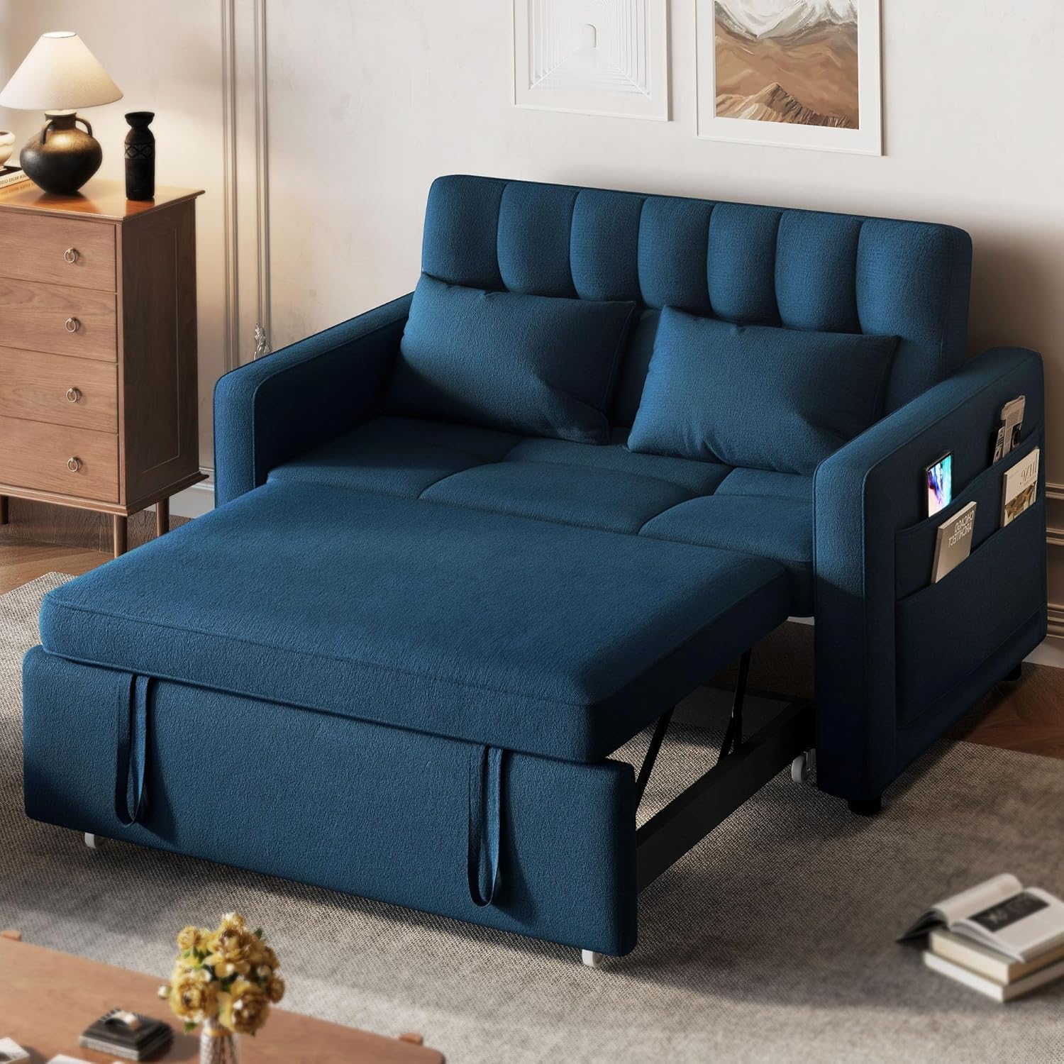 3-in-1 Convertible Sofa Bed, 55