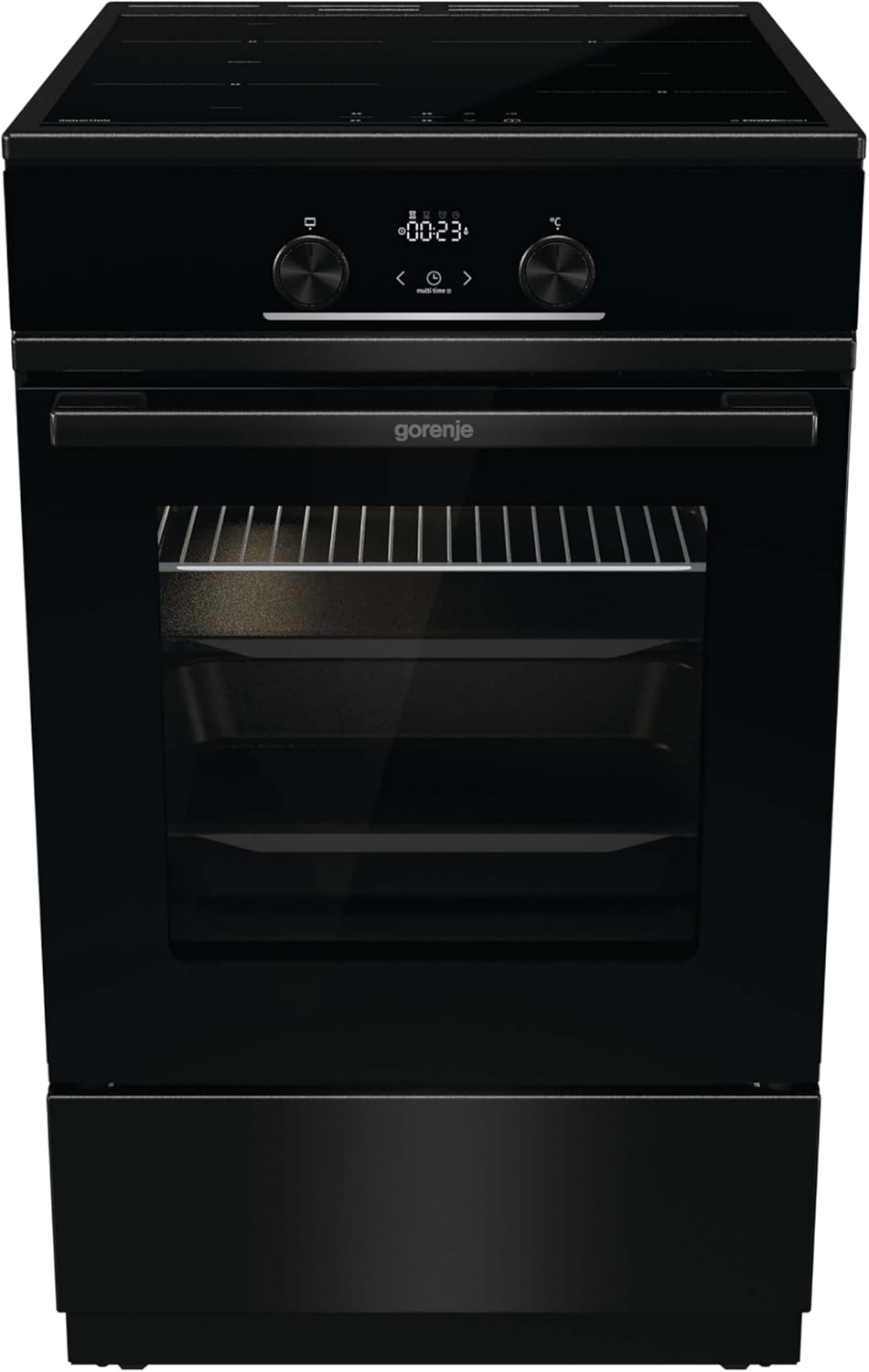 Gorenje GEIT5C61SPG Standherd mit Induktionskochfeld, 50 cm, 70 Liter,Silber, PerfectGrill, AirFry, FrozenBake, Pizza Mode 300°C, AquaClean, Made in Europe, inox