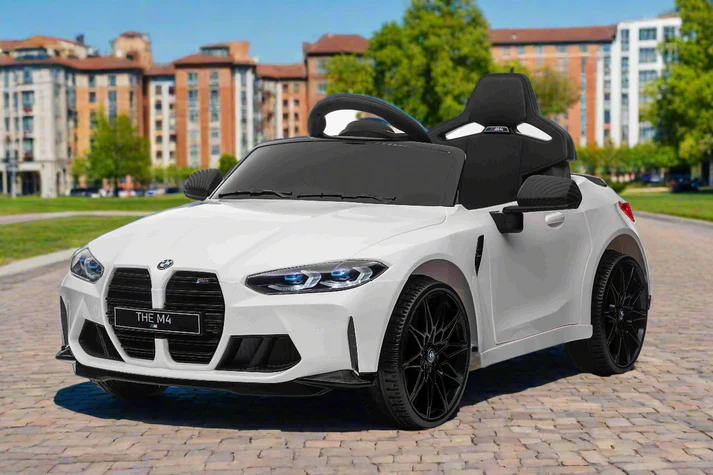 Licensed BMW M4 Electric 12V Kids Ride on Car With Remote - White