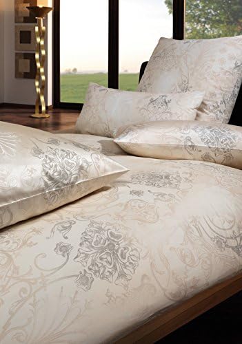 ESTELLA 4tlg Schweizer Premium Satin Bettwäsche Svizzera 180- Sand GRATIS 1x Hochwertiges Saunatuch, Strandtuch GRATIS,100% Baumwolle 2x155x220 cm+2x80x80 cm+2x40x80 cm