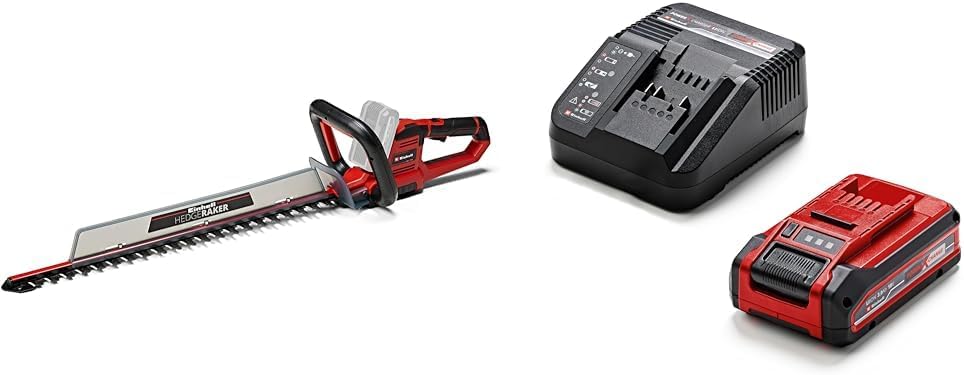 Einhell Accu heggenschaar GE-CH 18/60 Li-Solo Power X-Change (18 V, 60 cm zwaardlengte, 22 mm tandafstand, draaibare handgreep, incl. snoeiafvalvanger, zonder accu)