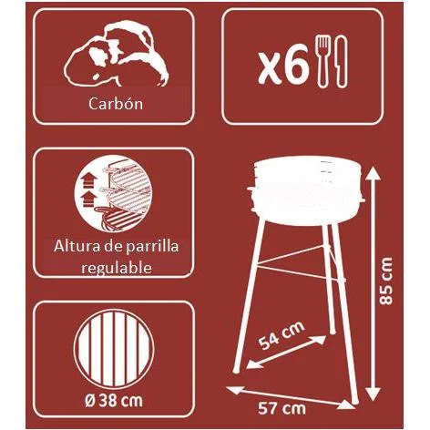 Barbacoa Nowa Lanzarote 38 cm