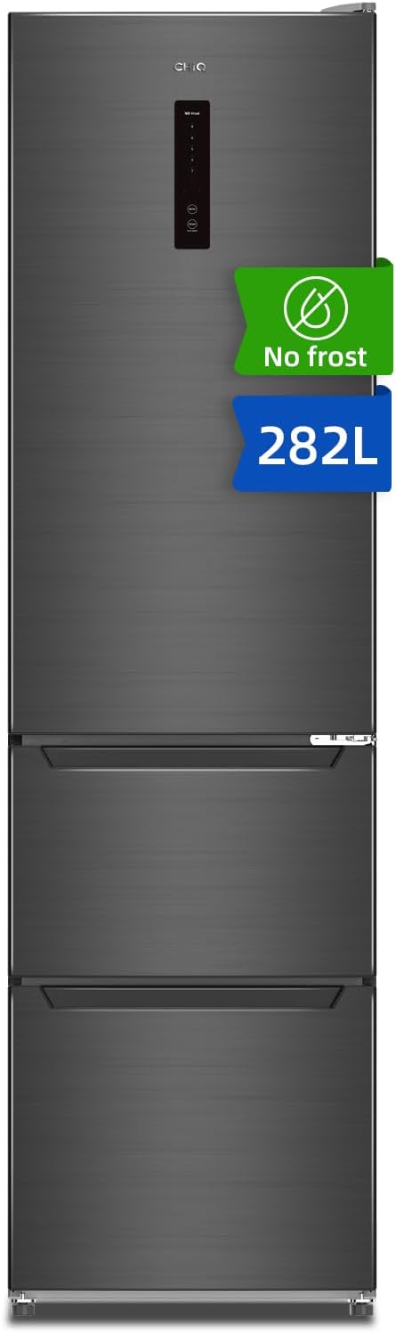 CHIQ CTT107BC Kühlschrank Klein 107 Liter, Höhe 84cm, Tiefe 55cm, Platzbedarf nur 0,3 ㎡, Mikro-Gefrierfach, Vario Box, 7 Temperaturregelstufen, geräuscharm, 87 kWh/Jahr, Schwarz