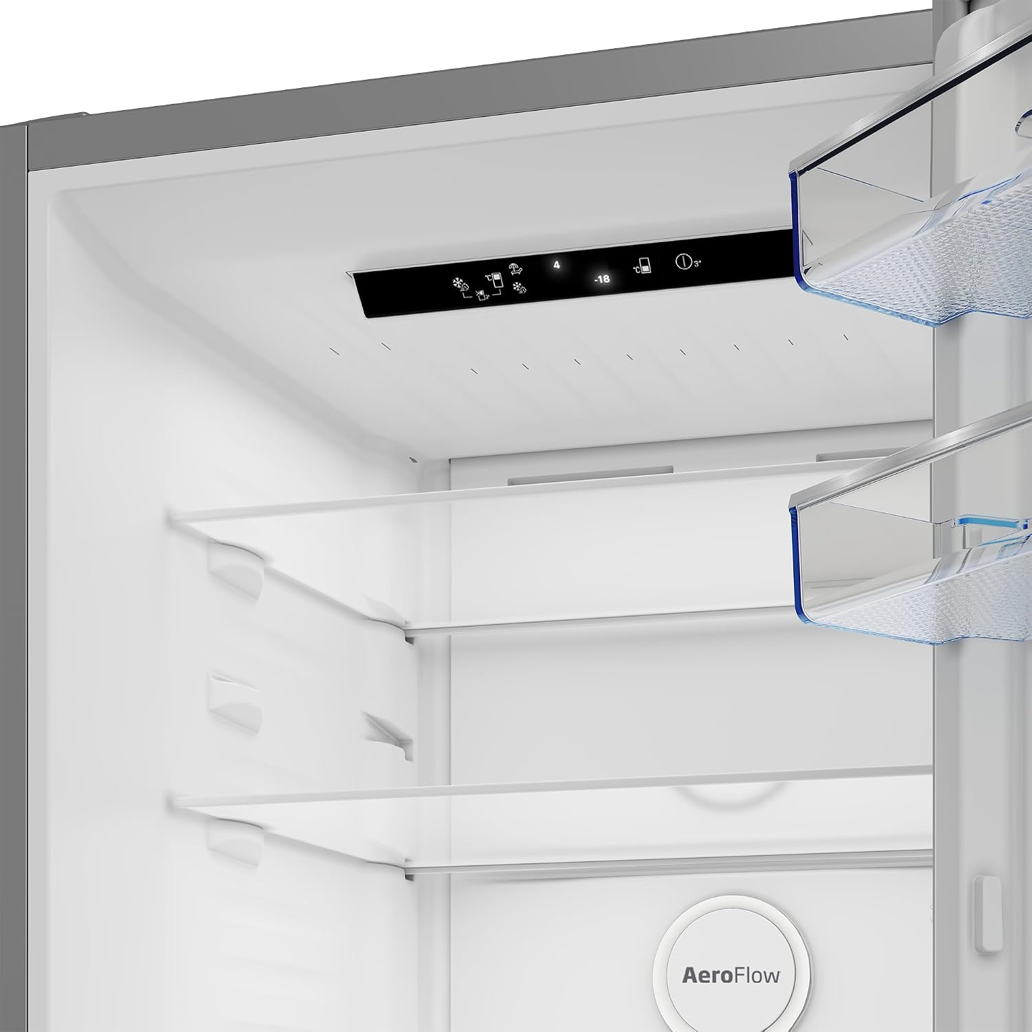 Beko Kühl- Gefrierkombination B5RCNA416HXB, 415 Liter Nutzinhalt, 203,5 cm hoch, Wechselbarer Türanschlag, 297 l Kühlen, 118 l Gefrieren, 3 Gefrierschubladen, 35 dB, Manhatten Gray