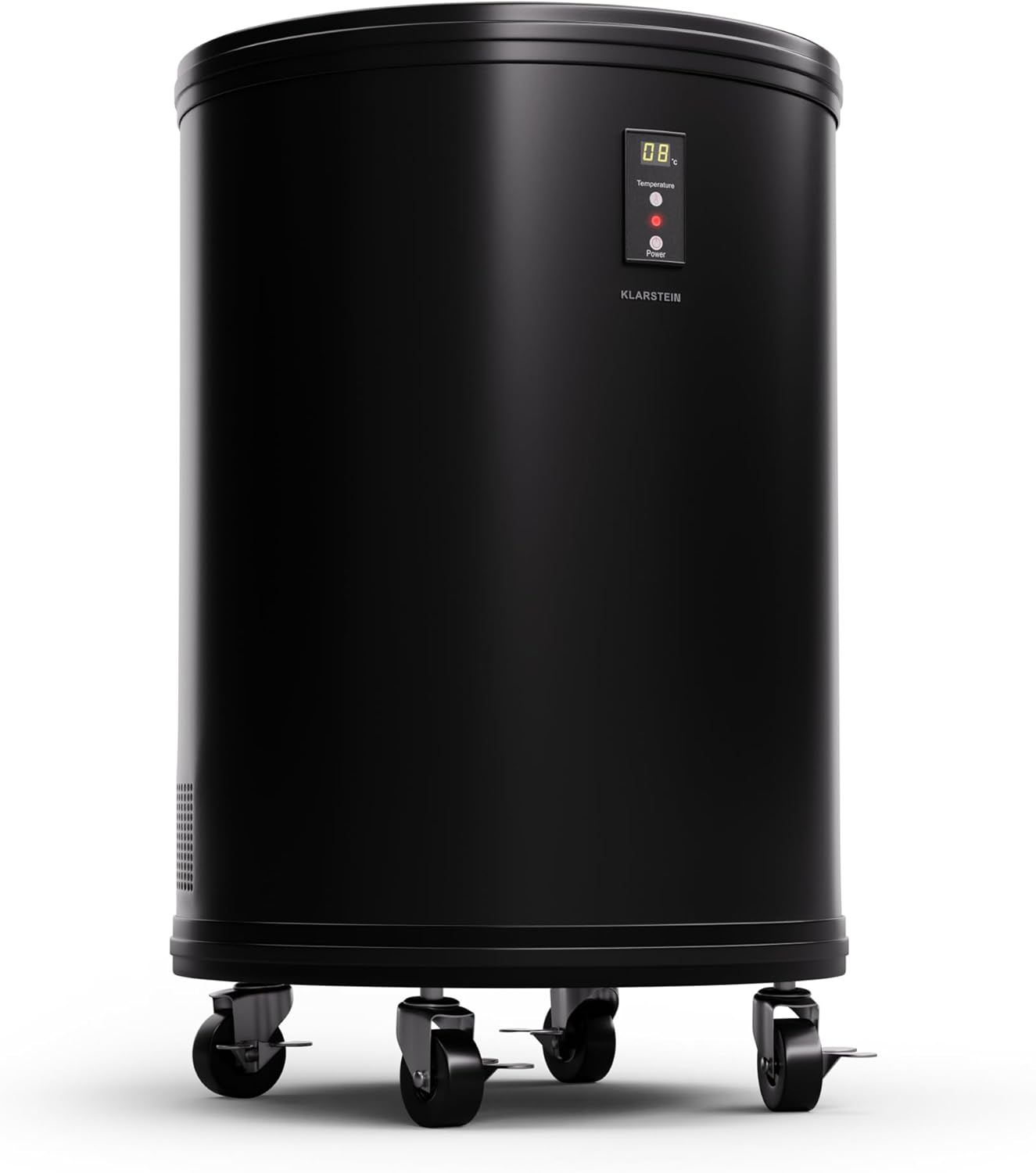 Klarstein Beersafe L Mini-Kühlschrank mit LED Display, Leiser Edelstahl-Kühlschrank, Indoor/Outdoor Getränkekühlschrank, Weinkühlschrank für Getränke, 30L Kühlschrank mit 360° Sicht, 0-16°C
