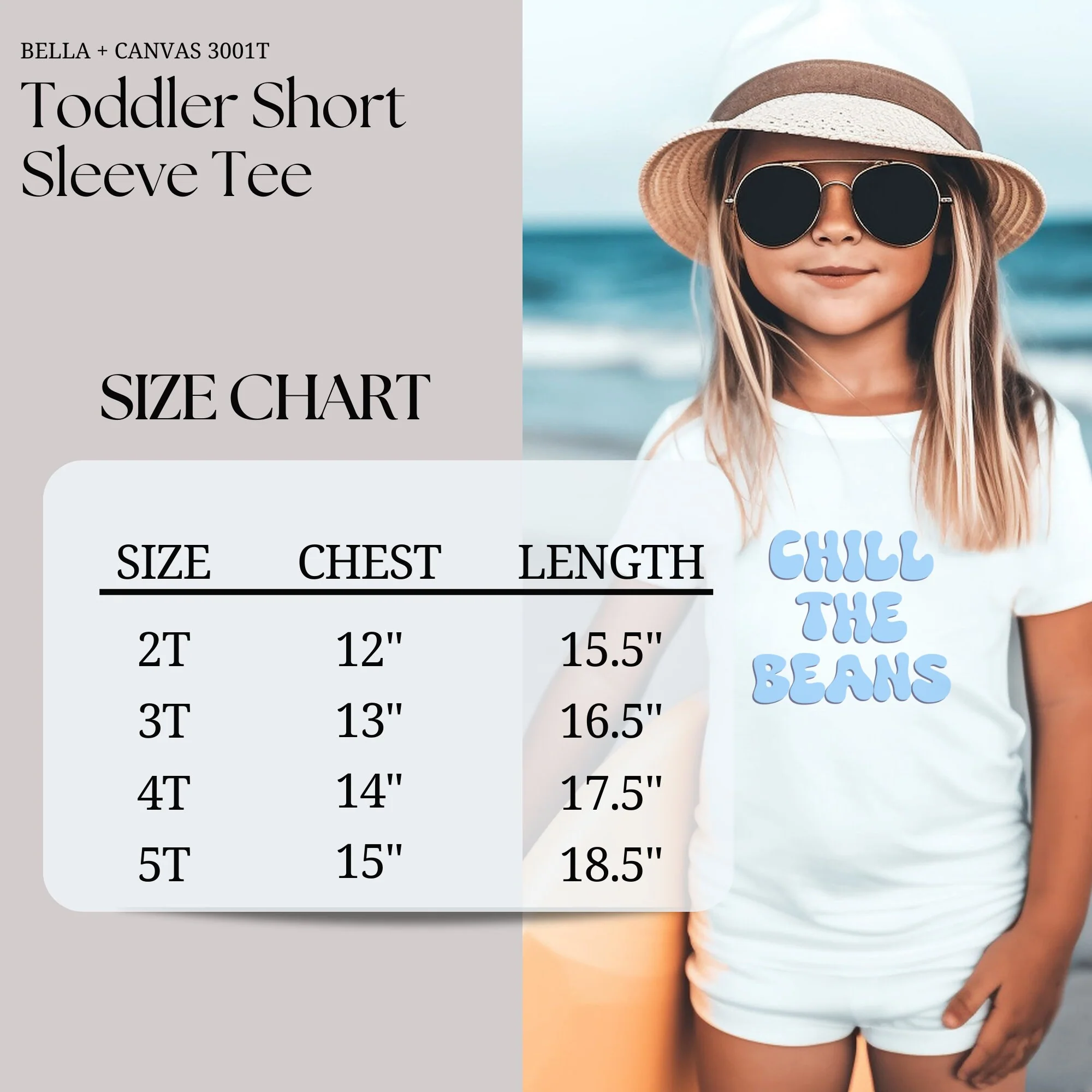 Chill the Beans Shirt, Funny Baby Onesie, Cute Toddler Retro Shirt - Retro Natural Infant, Toddler & Youth Tee