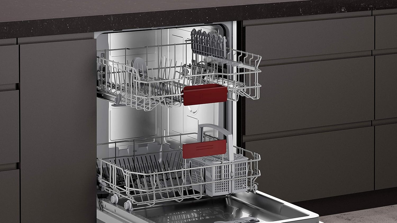 NEFF S155HTX15E N 50 Vollintegrierter Geschirrspüler, 12 Maßgedecke, Edelstahl, 81,5 cm Höhe