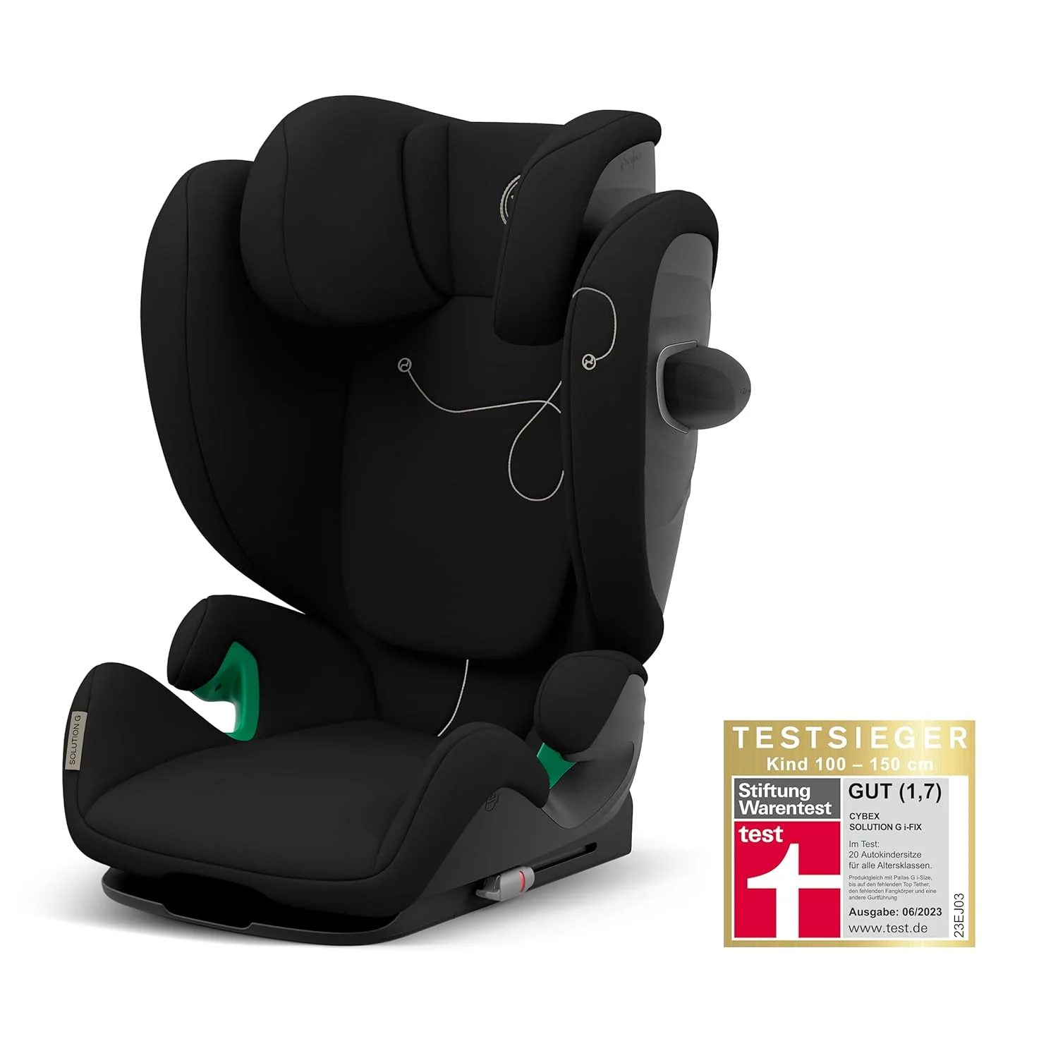CYBEX Gold Kinder-Autositz Solution G i-Fix, F��r Autos mit und ohne ISOFIX, Ab ca. 3 bis 12 Jahre (100 - 150 cm), Ab ca. 15 bis 50 kg, Lava Grey