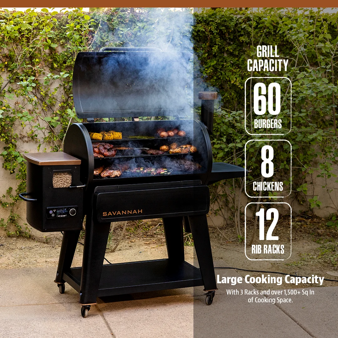 Pit Boss 1500 Connected Pellet Grill Savannah - Onyx Edition with Wi-Fi? - PB1500NXW