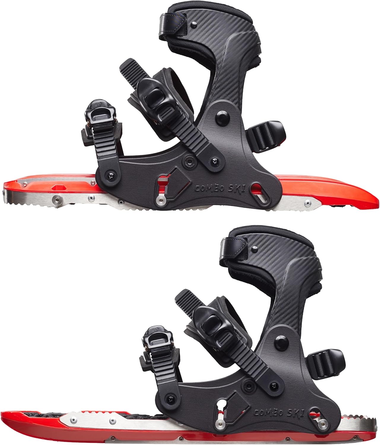 2in1 Lightweight Schneeschuhe Spikes Schlittschuh Miniski für Männer und Damen Schuhgröße 36-48, Angemessen für Skifahren Tracking Skating Klettern zum Winter auf EIS und Schnee