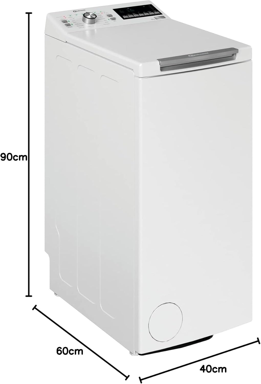 Bauknecht WMT Pro Eco 6ZB Toplader-Waschmaschine / 6 kg / 1200 UpM/Antiflecken-Programm/FreshFinish/ZEN Technology/Startzeitvorwahl/SoftOpening/Kurz 30'/ 15° Green& Clean