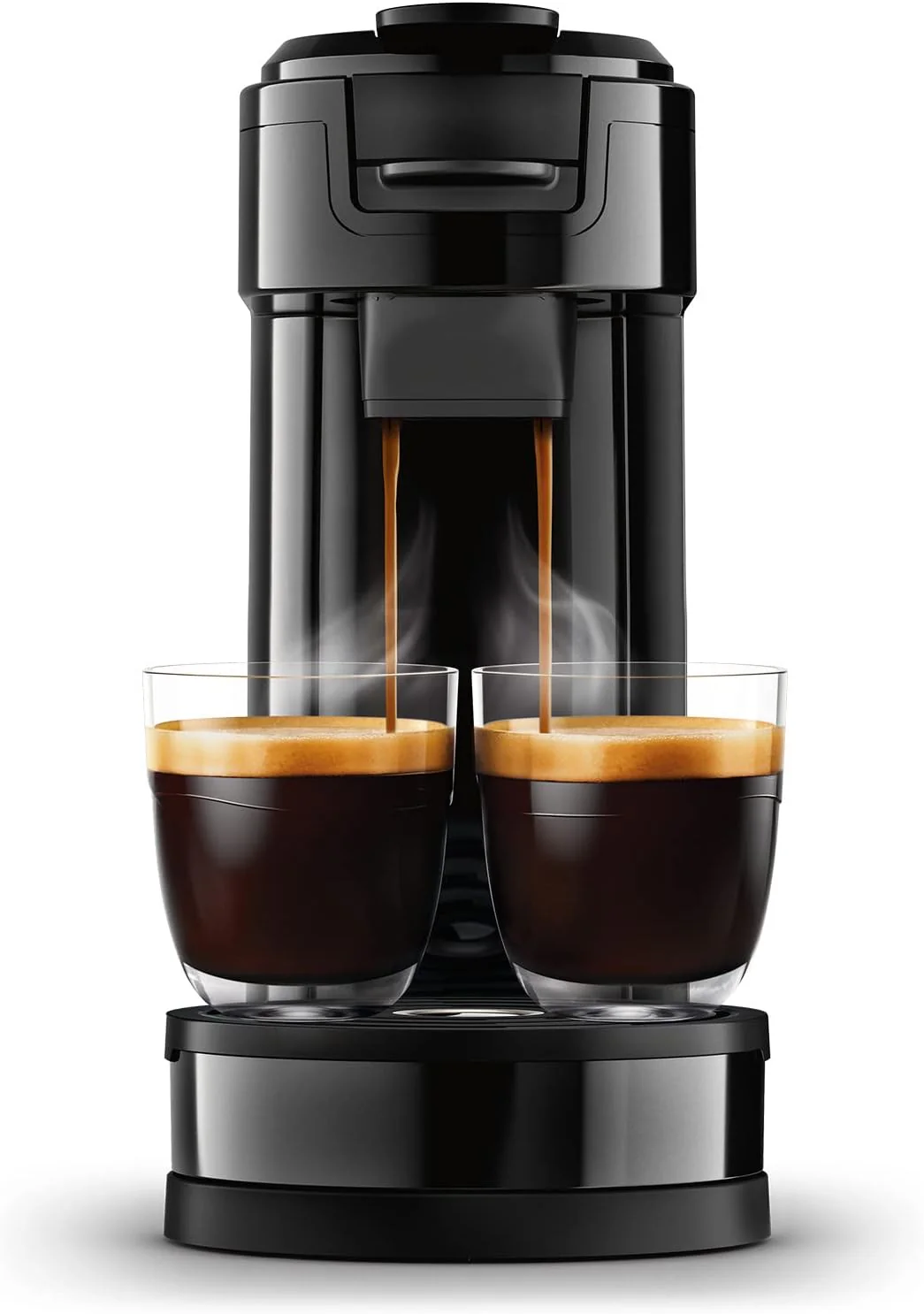 Philips Senseo Switch Pad- und Filterkaffeemaschine, 2-in-1-Br��htechnologie, 1-Liter-Wasserbehlter, 7 Tassen in einem Durchgang, Klavierlackschwarz (HD6592/64)
