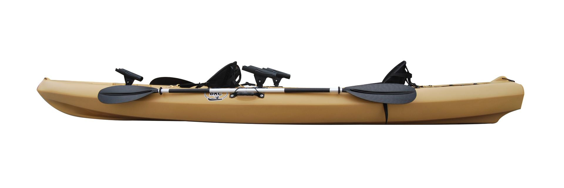 2025 BKC TK181 Visser Tandem Kajak 12 voet 8 inch voor 2 personen met gewatteerde zitplaatsen en peddels