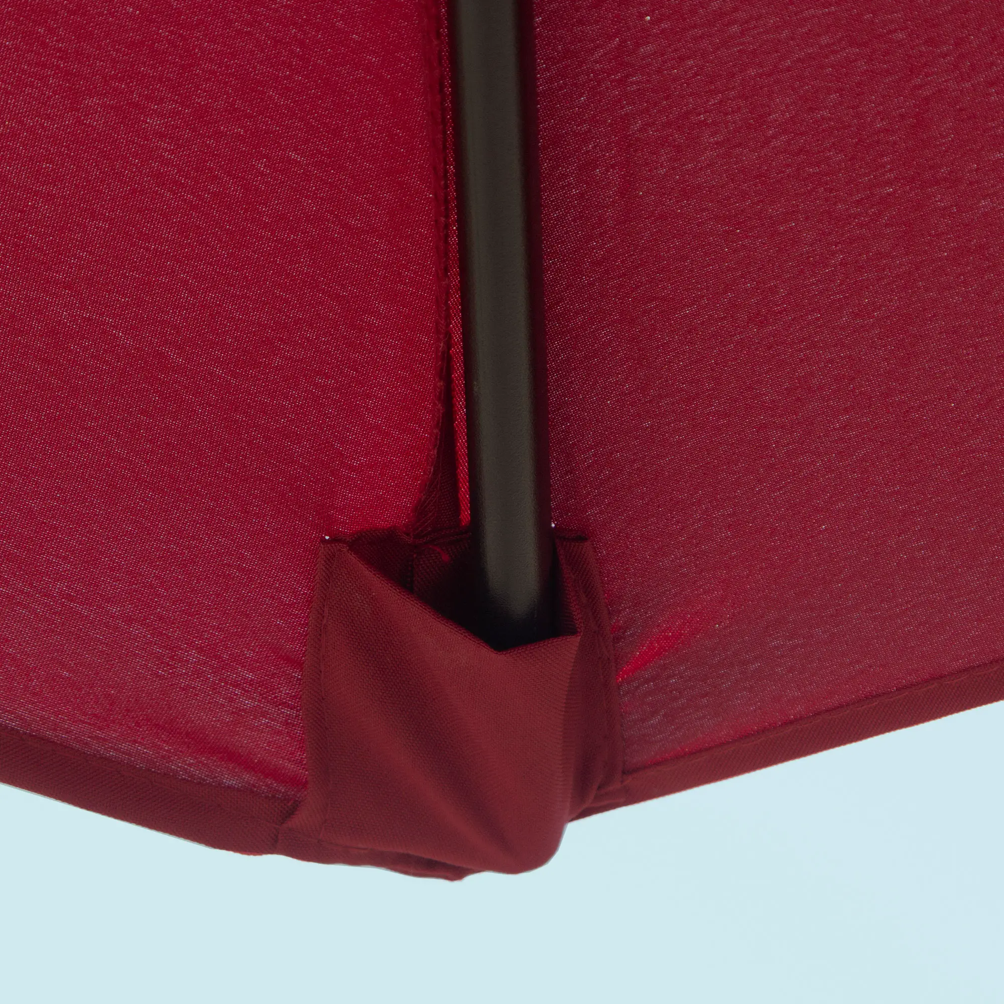 Outsunny Parasol Kantelfunctie Handslinger Aluminium Rood