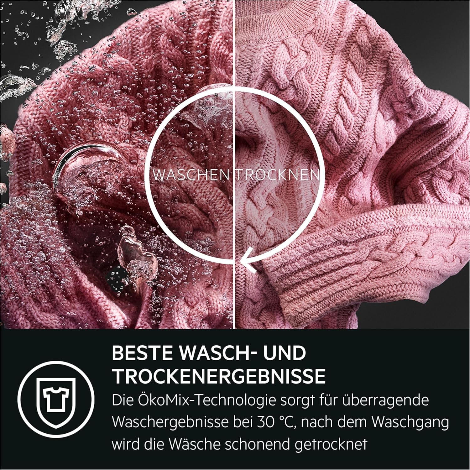 AEG L7WBA60680 Waschtrockner / DualSense - schonende Pflege / 8 kg Waschen / 5 kg Trocknen / D / energiesparend / Mengenautomatik / Nachlegefunktion / ProSteam - Auffrischfunktion / 1600 U/min