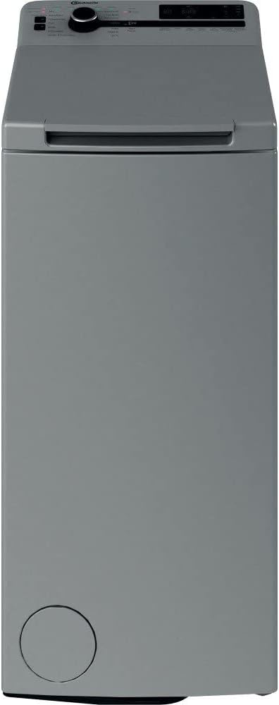 Bauknecht WMT Silver 6513 D4 Toplader-Waschmaschine/ 6,5 kg/ 1300 UpM/Vollwasserschutz/Autom.-Trommelpositionierung/SoftOpening/ 15° Green&Clean/Kurz 30/ Aqua Saver/Extra Spülen/Startzeitvorwahl