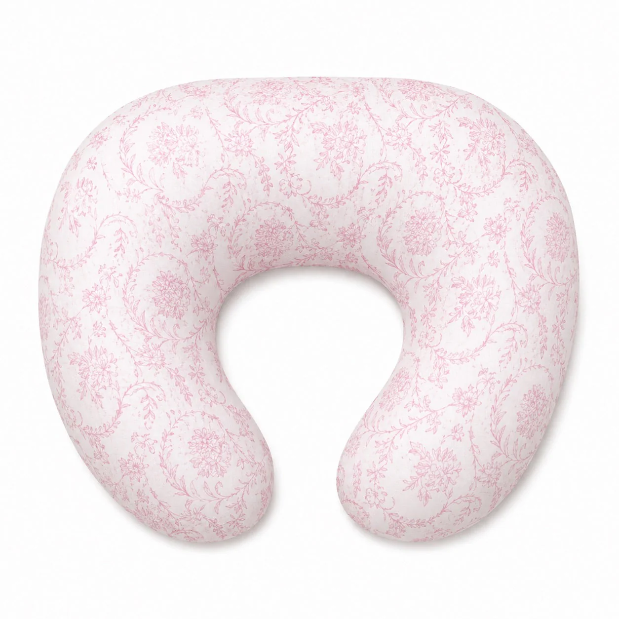 Pink Chinoiserie Ruffle Nursing Pillow Cover