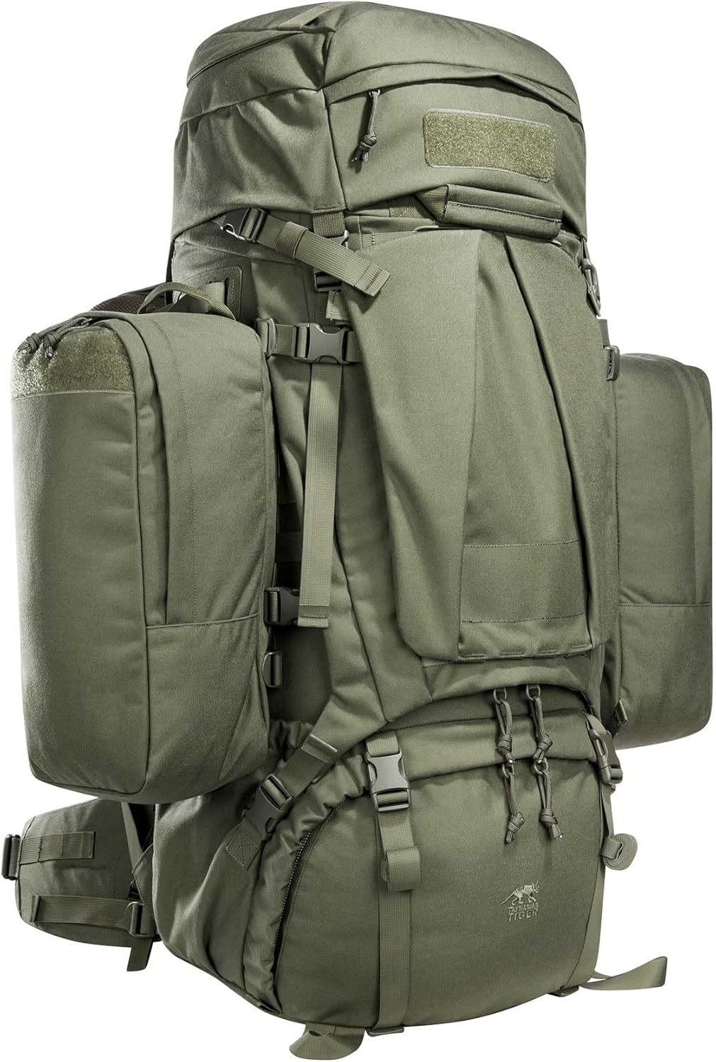 Tasmanian Tiger TT Mil OPS Pack 80+24, Militär-Rucksack, Molle-kompatibler Herren Trekking-Rucksack mit abnehmbaren Seitentaschen mit 104 Litern für Outdoor, Einsatz, Bushcraft, Bundeswehr