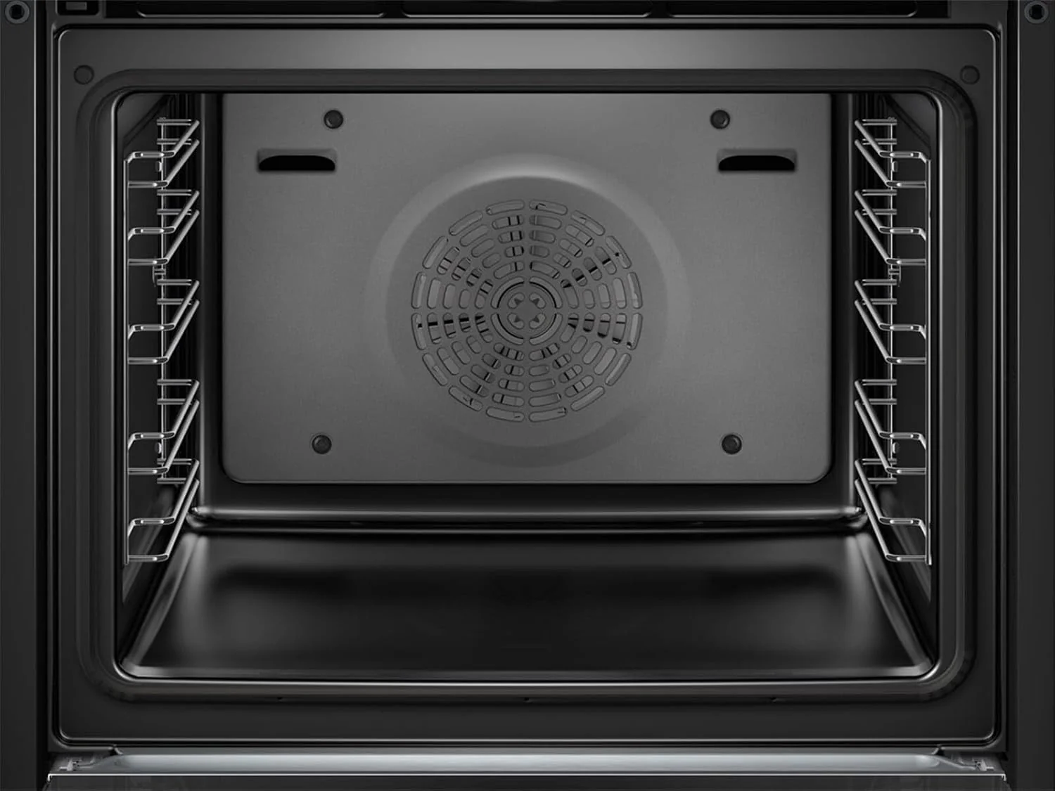 Bosch HMG7361B1, Serie 8 smarter Einbau-Backofen mit Mikrowellenfunktion, 60 x 60 cm, Made in Germany, Schwarz, Air Fry, Digitaler Bedienring, Touchdisplay, Automatikprogramme, Reinigungsunterst��tzung