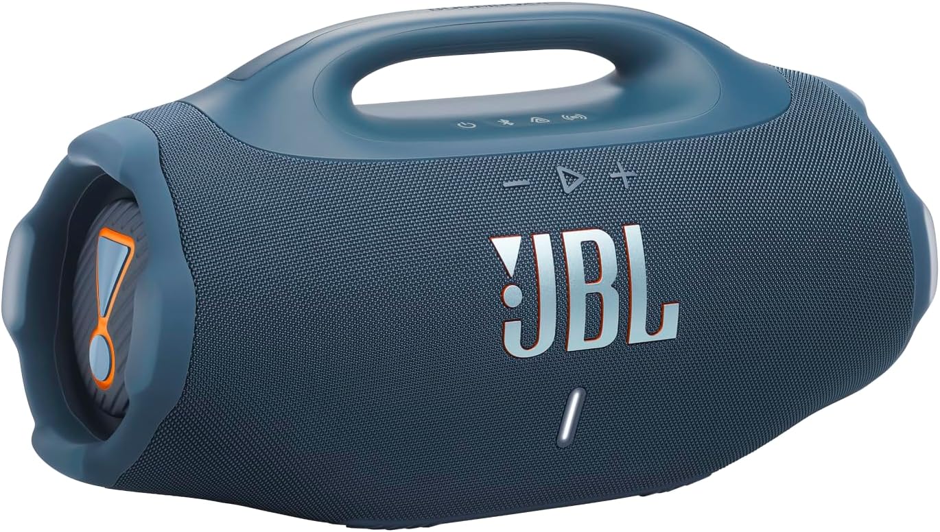 JBL Boombox 4, Portable Bluetooth Speaker, JBL Pro Sound, AI Sound Boost, IP68 Water/Dust Resistance, 34 Hour Battery Life, Auracast, 2 Bass Boost Settings, Black