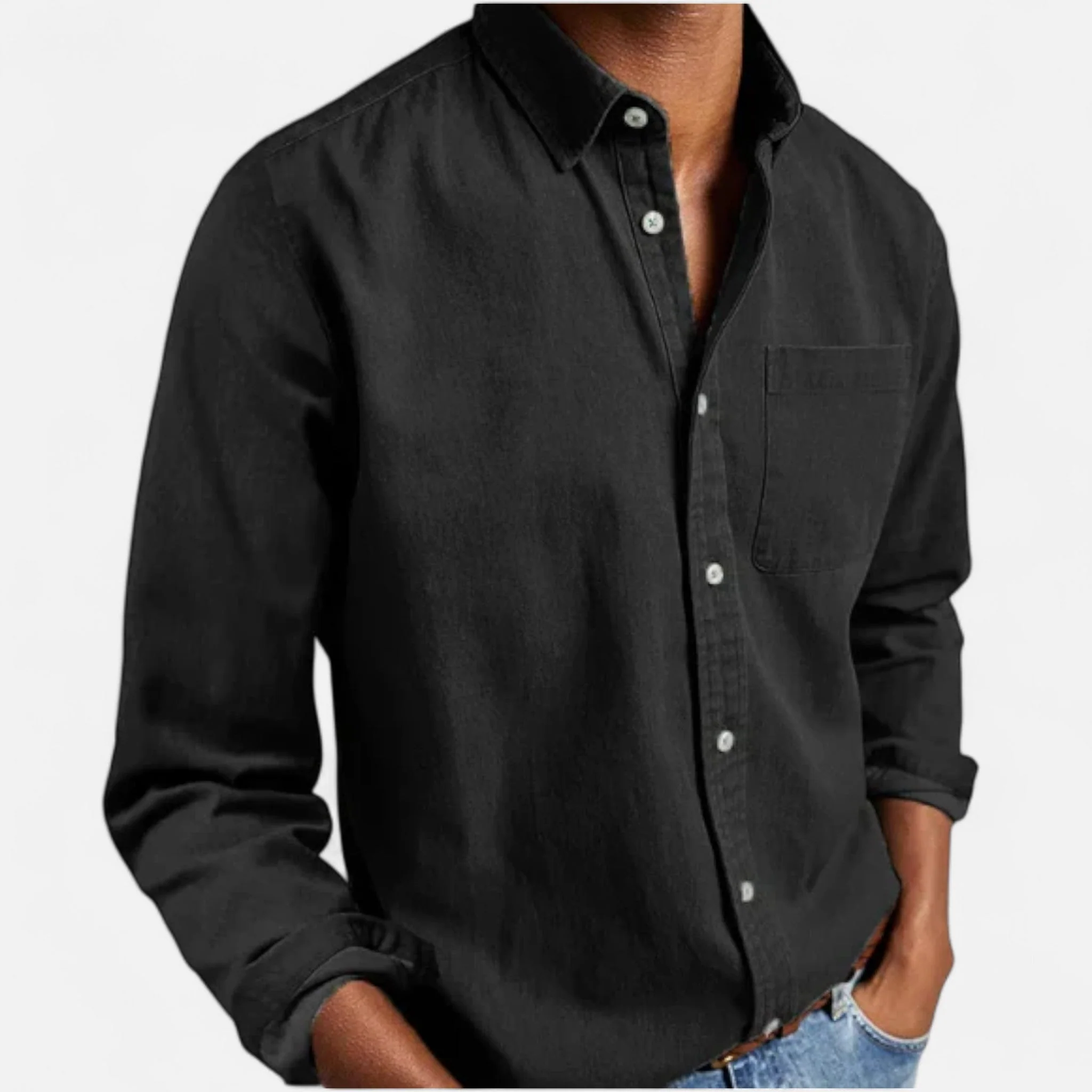 Klassisches Herren-Jeanshemd aus Premium-Baumwolle