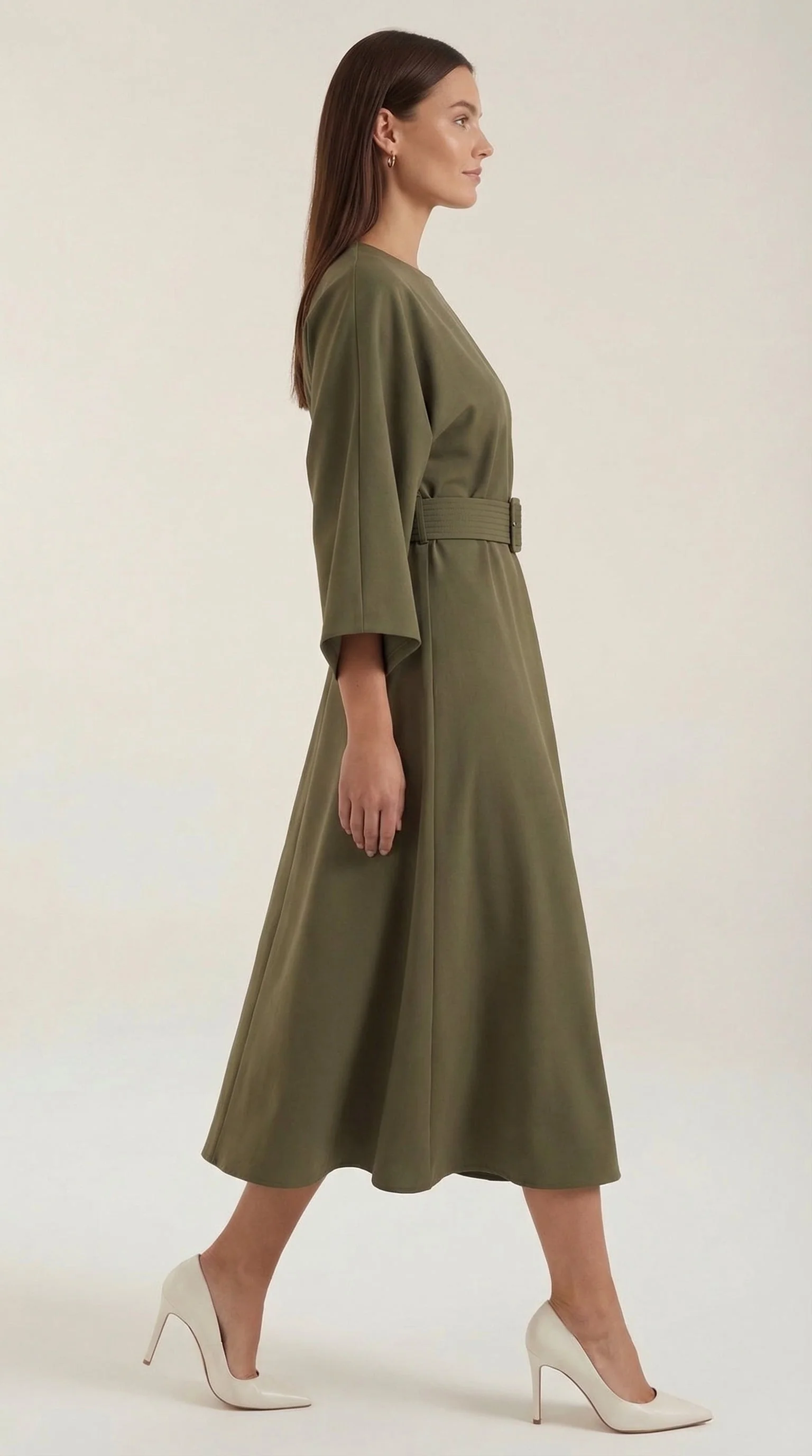 Midikleid mit Ballon?rmeln