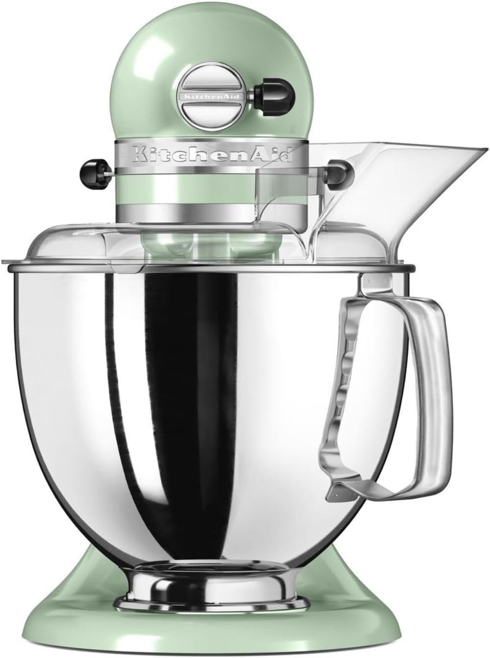KitchenAid Küchenmaschine I Artisan I Kippbarem Food Processor I Teigknetmaschine mit 5 Zubehör | 2 Schüsseln aus Edelstahl | 4.8 L | Schwarz