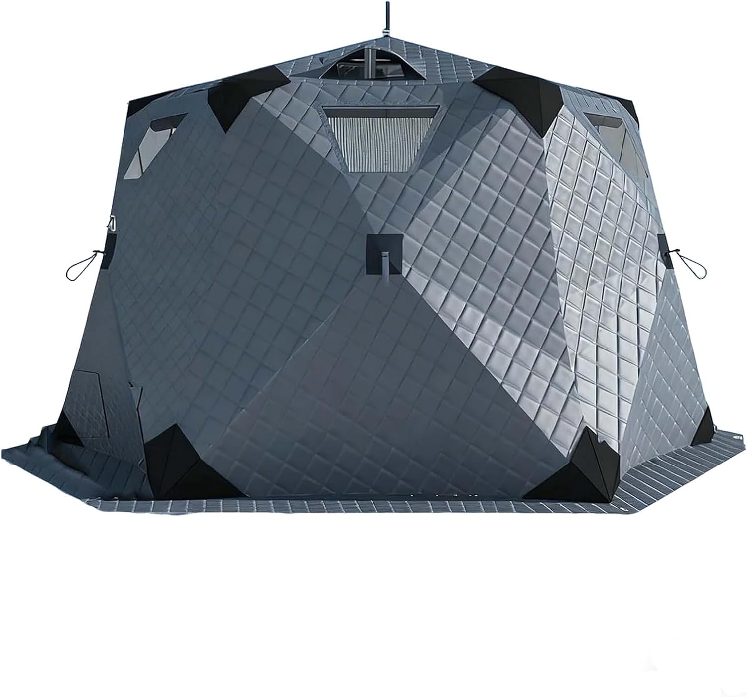 Generisch Tragbares Zelt for Eisangeln, Pop-Up-Aufbau for Eisangelzelt, Pop-Up-Unterstand, for 5 bis 6 Personen, 10,8 x 10,8 Fuß mit Herdheber und Boden, for Winter und Camping.