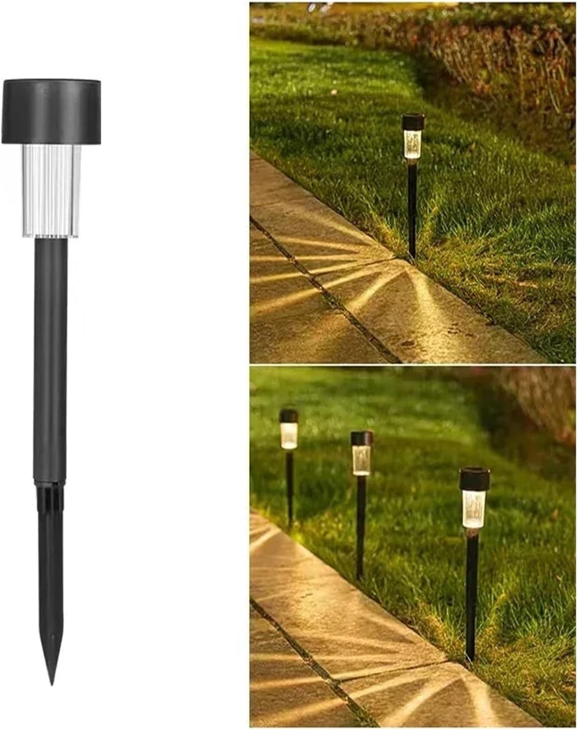 Outdoor So Gartenleuchten 30 Stück Wasserdicht So Laternen für Weg & Rasen Dekoration Hell & Energieeffizient Schwarze Muschel Warme Beleuchtung für Landschaft