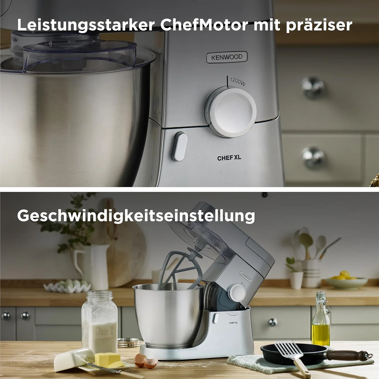 Kenwood KVL4100S Chef XL Robot Kuchenny, Stal Nierdzewna, 1200 W, 6.7 L, Srebrny