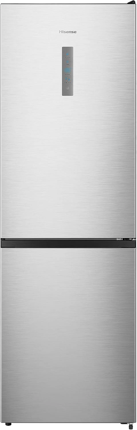 Hisense RB327N4AD2 koel-vriescombinatie/ NoFrostPlus/ Multiflow 360��/ HolidayMode/ FreshZone/ 182,4 cm/ koelgedeelte 171 l/ vriesgedeelte 85 l/ 41 dB/ 287 kWh/ jaar/ roestvrijstalen look