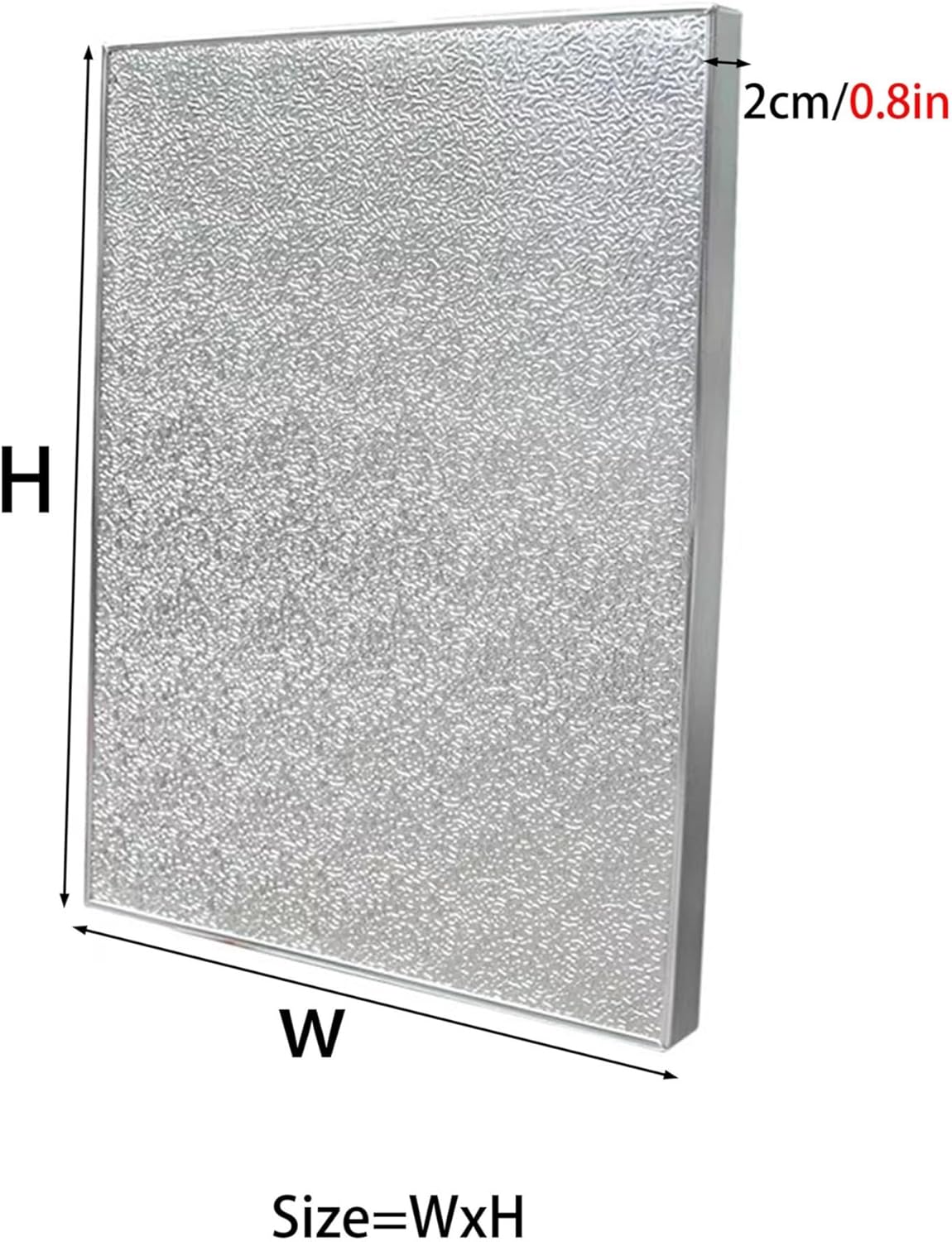 Kühlschrank-Dämmplatte, Selbstklebende magnetische Hitzeschildplatte aus Aluminium for die Küche in verschiedenen Größen(Adhesive-backed,50x60cm)