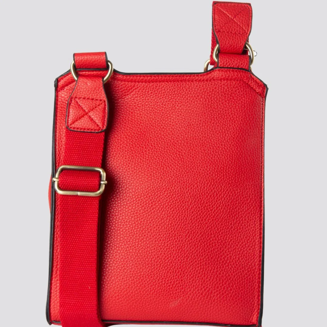 Lily Crossbody Messenger Bag | Red
