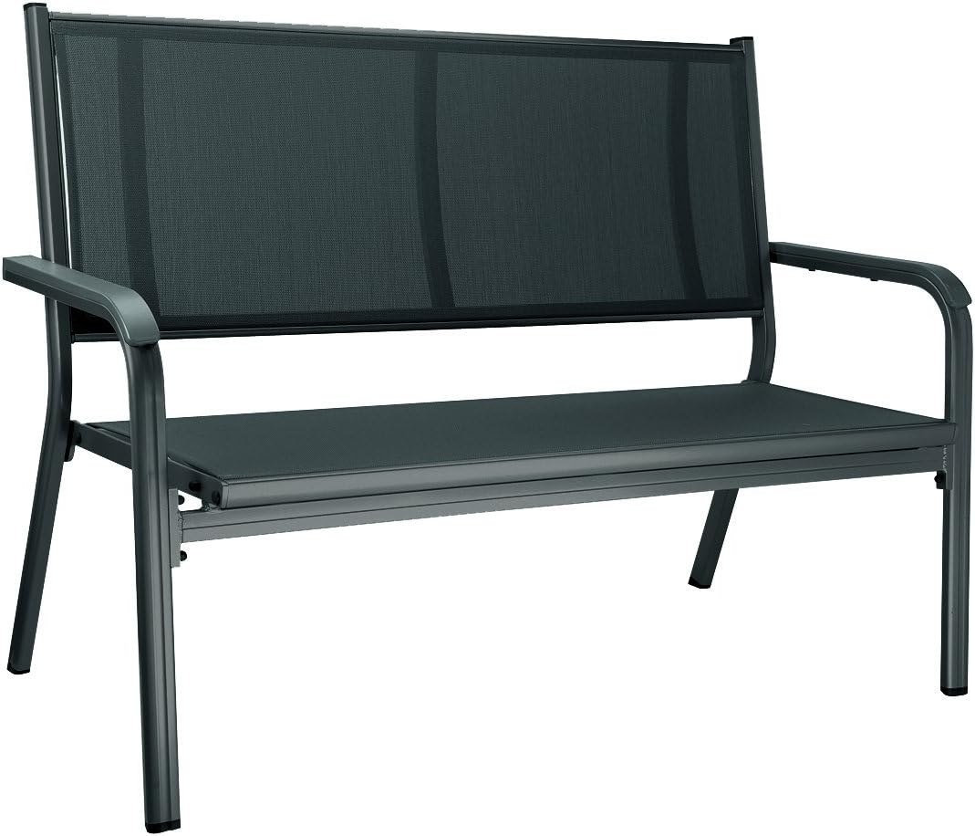 BasicPlus 2-Sitzerbank 138cm Aluminium/Textilene