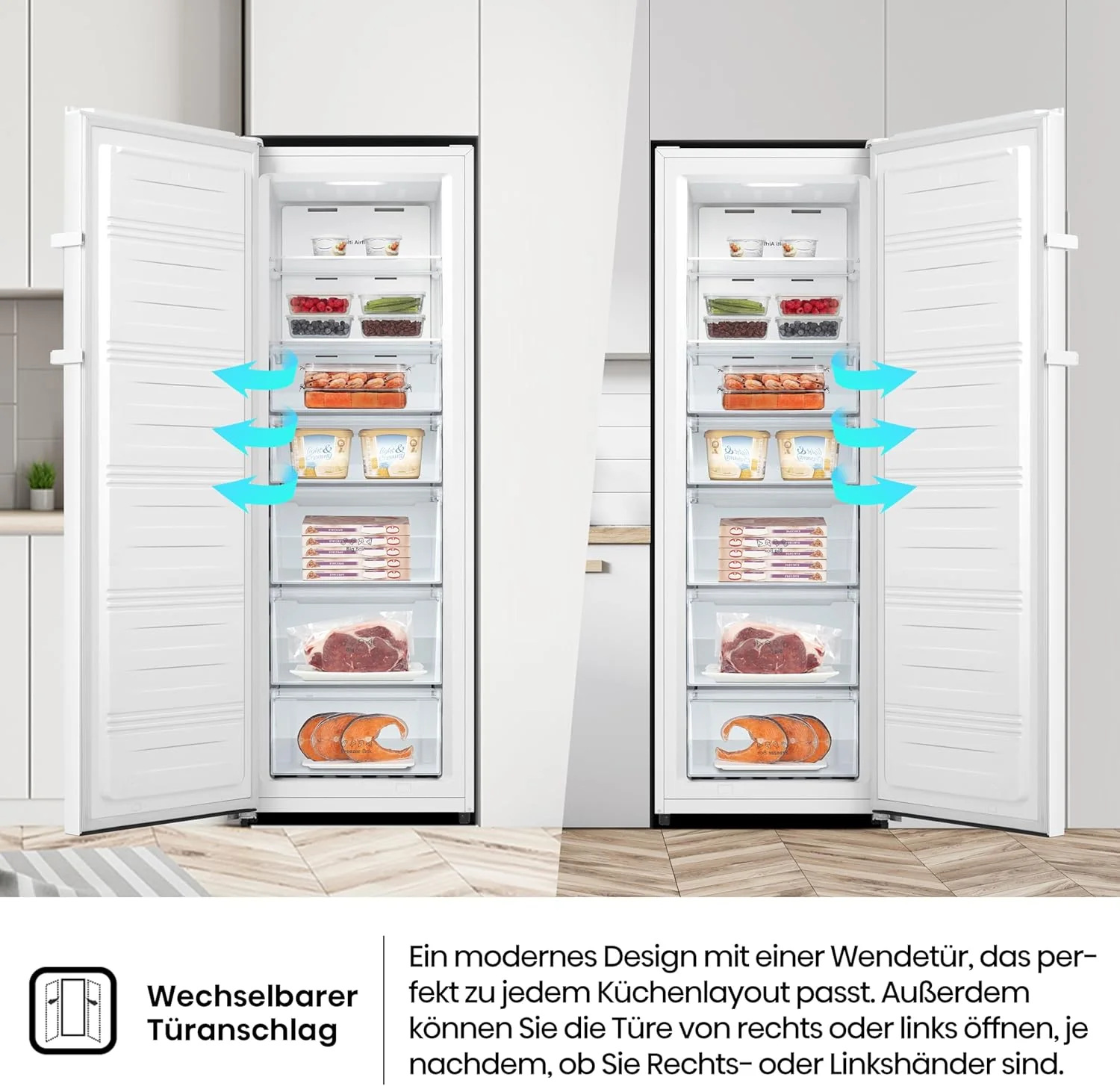 Hisense FV191N4AW2 Vriezer/ TotalNoFrost/ SuperFreeze/ Deuralarm/ Multiflow 360��/ BigBox/ 143,4 cm/ Vriesgedeelte 147 l/ 41 dB/ 205 kWh/Wit