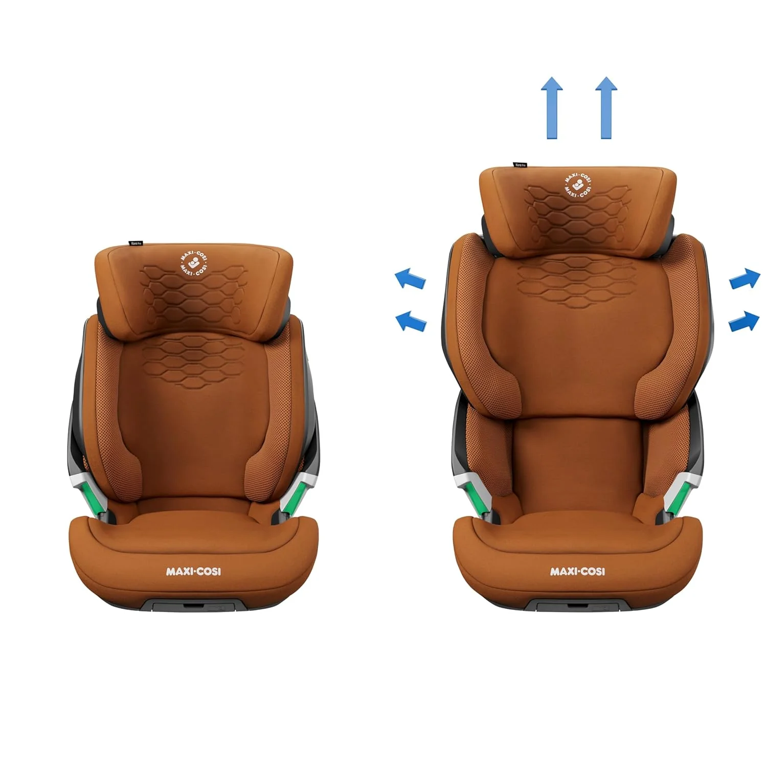 Maxi-Cosi Kore Pro i-Size Kindersitz, 3.5–12 Jahre, 100–150 cm, ClickAssist Licht, Verstellbare Höhe/Breite, Side Protection System+, Authentic Cognac