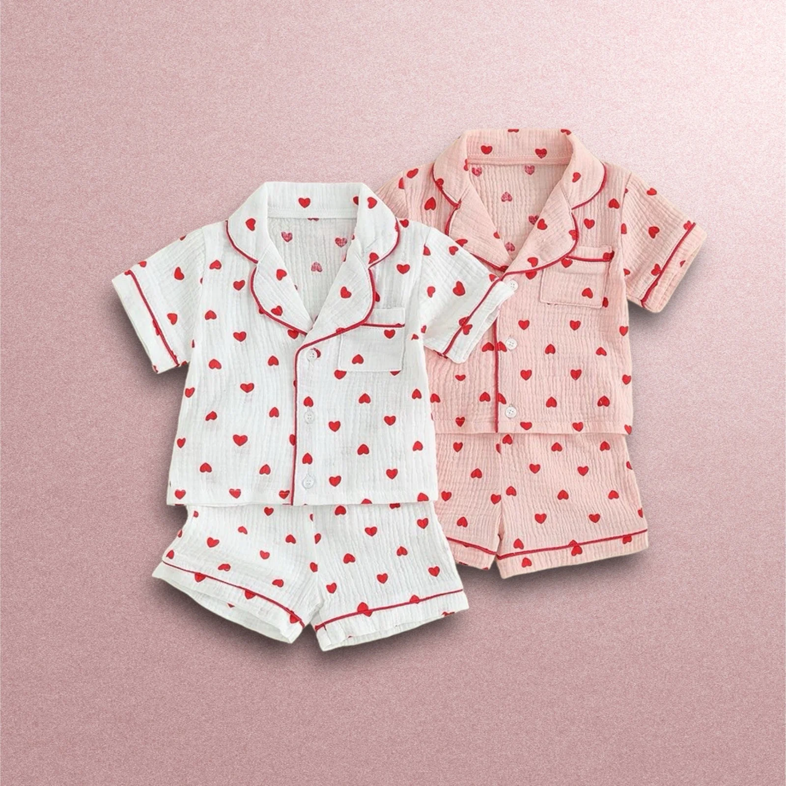 Toddler Baby Girl Pajamas Valentine's Day Pajama Set