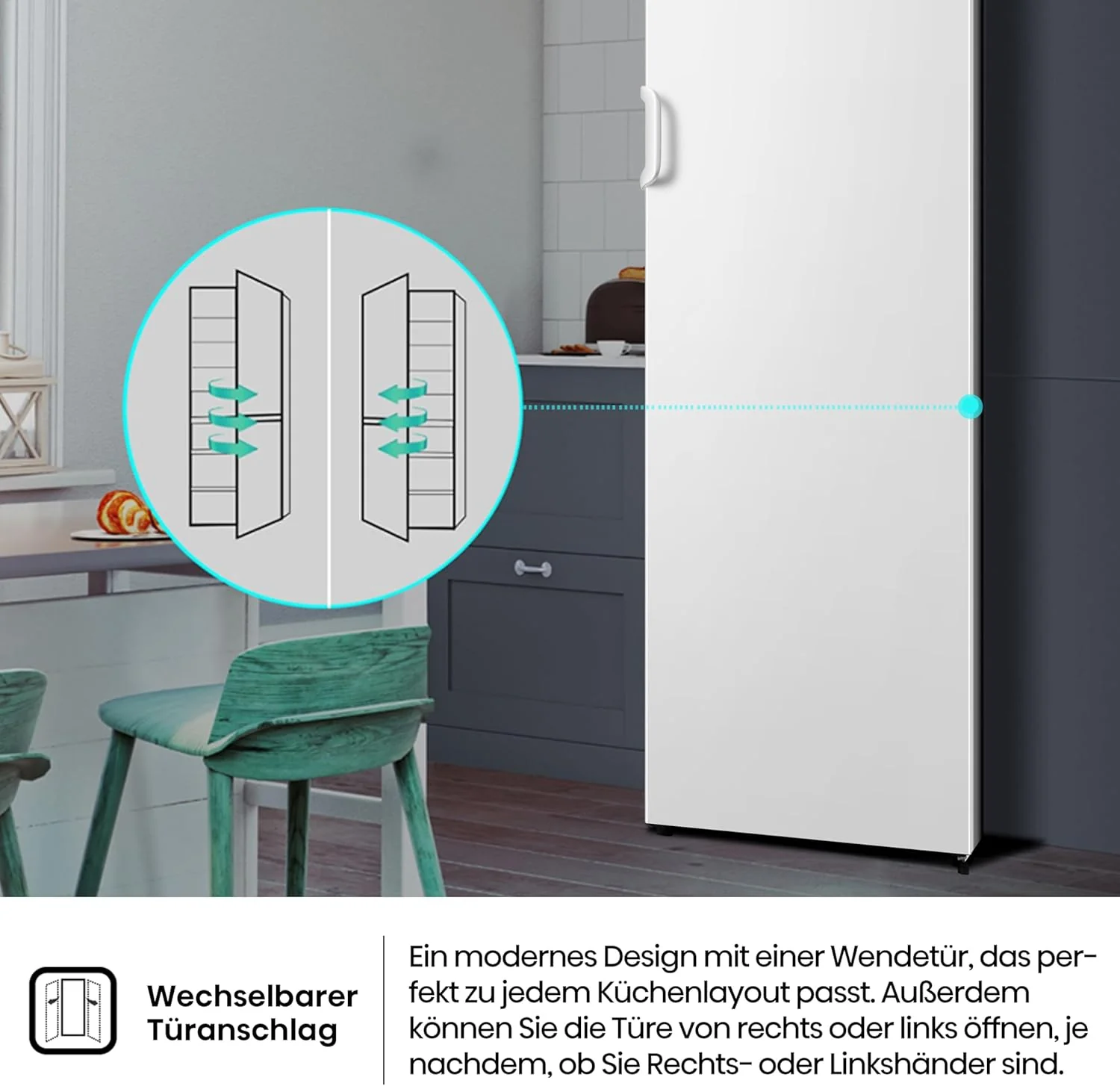Hisense FV191N4AW2 Vriezer/ TotalNoFrost/ SuperFreeze/ Deuralarm/ Multiflow 360��/ BigBox/ 143,4 cm/ Vriesgedeelte 147 l/ 41 dB/ 205 kWh/Wit