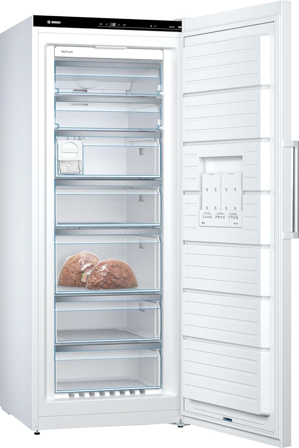 Bosch Hausgeräte GSN54AWDV Serie 6 Freistehender XXL-Gefrierschrank/A+++ / 176 x 70 cm / 188 kWh/Jahr/weiß / 360 l/IceTwister/BigBox
