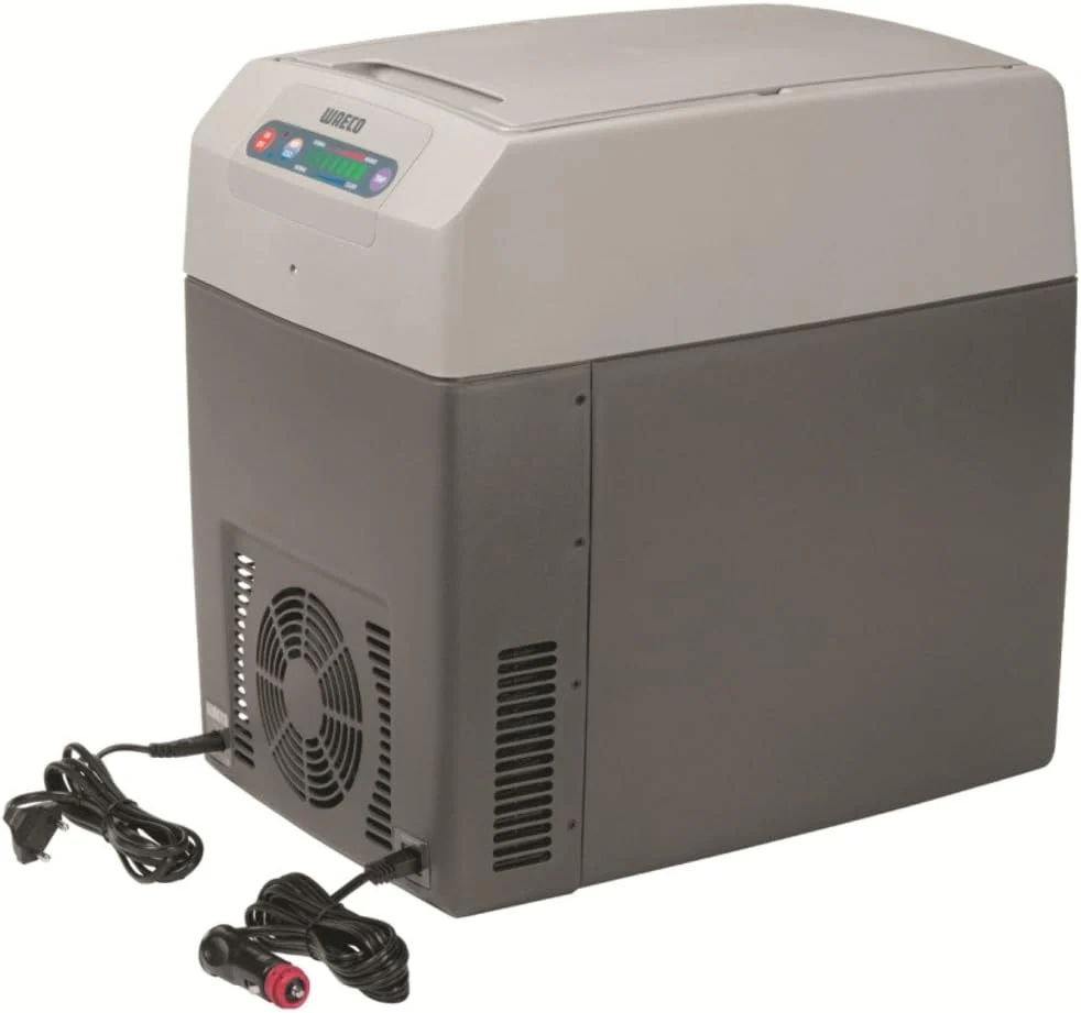 DOMETIC TropiCool TC 21FL - draagbare elektrische koelbox, 21 liter, 12/24 V DC/ 220 - 240 V AC voor auto, vrachtwagen, boot, camper en stopcontact, grijs